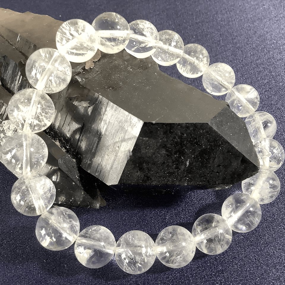 ■ヒマラヤ水晶【インド・パールバティ産】 天然石ブレスレット 丸玉Φ10mm